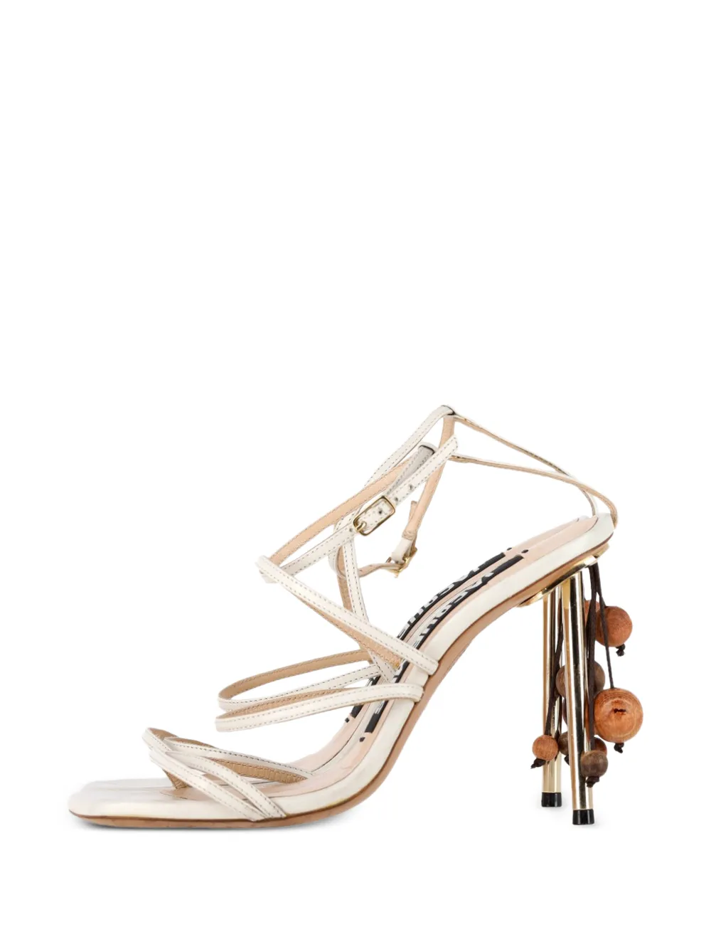  Jacquemus Pre-owned Beaded Strappy Sandals - White 