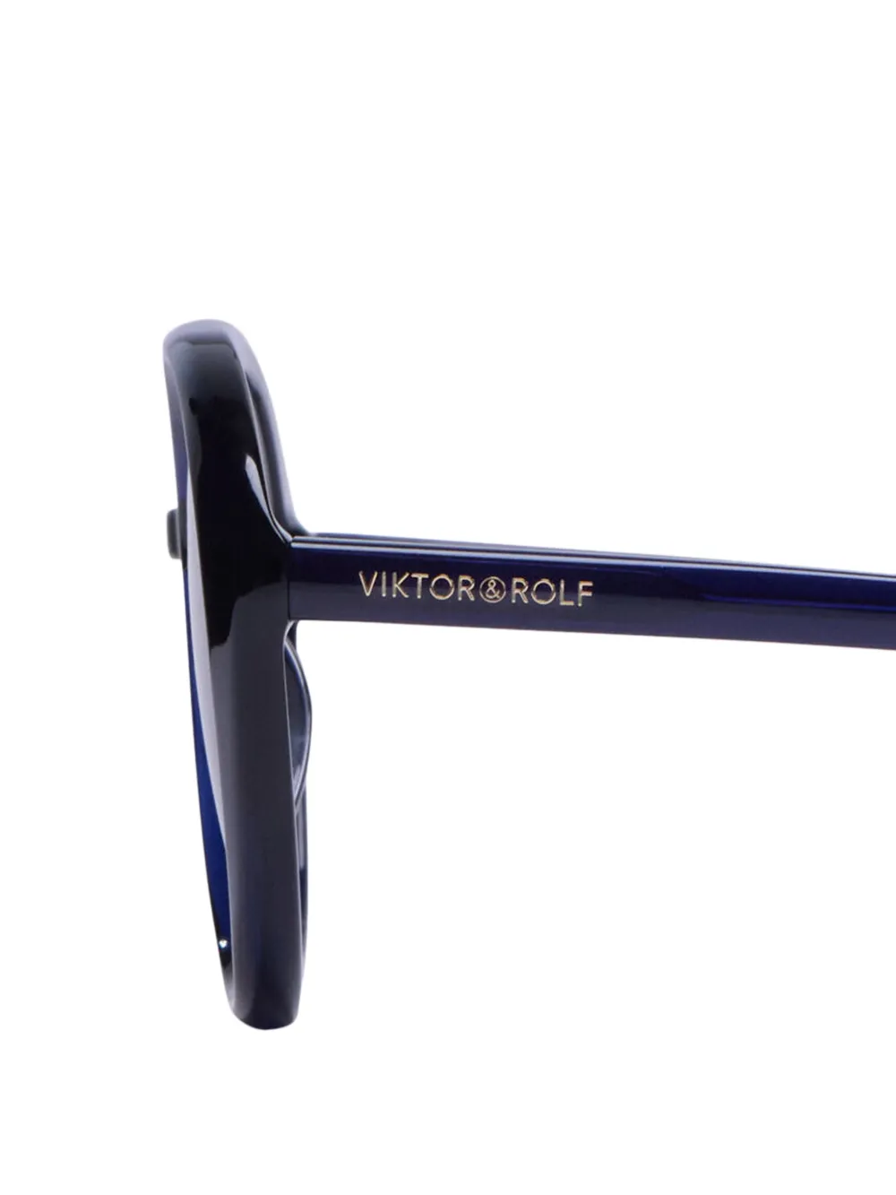 Viktor & Rolf Zonnebril met piloten montuur Blauw