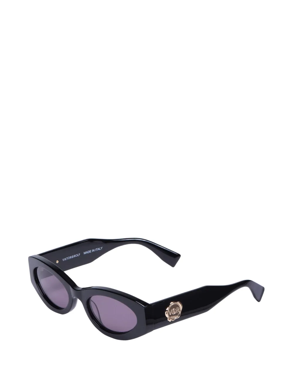  Viktor & Rolf Oval-frame Sunglasses - Black 