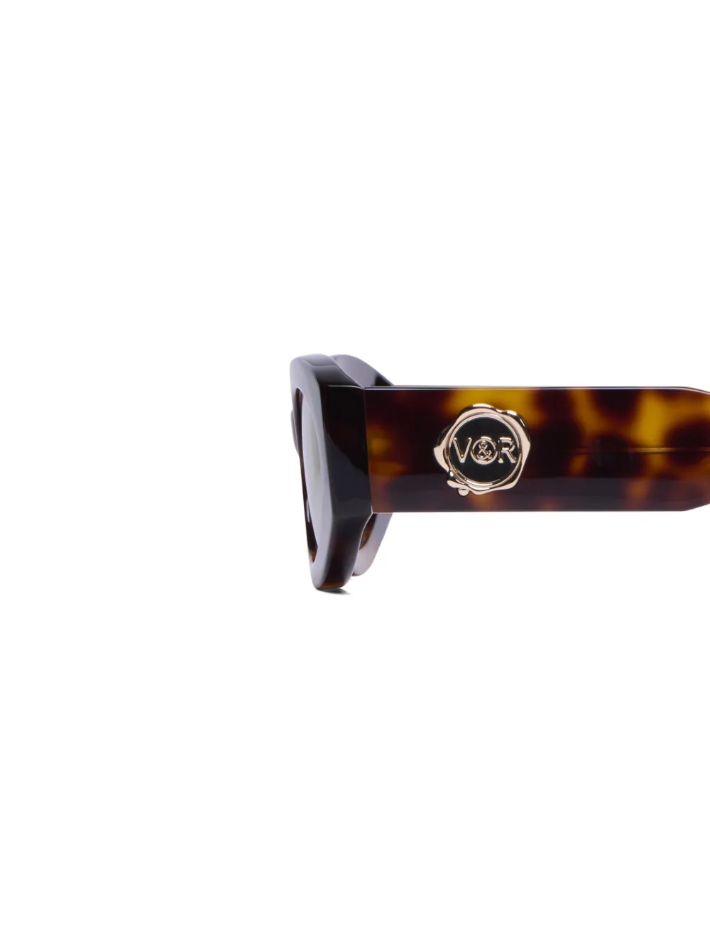 Viktor & Rolf Zonnebril met ovalen montuur Bruin