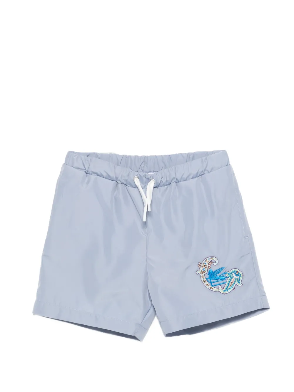 ETRO KIDS embroidered swim shorts - Blu