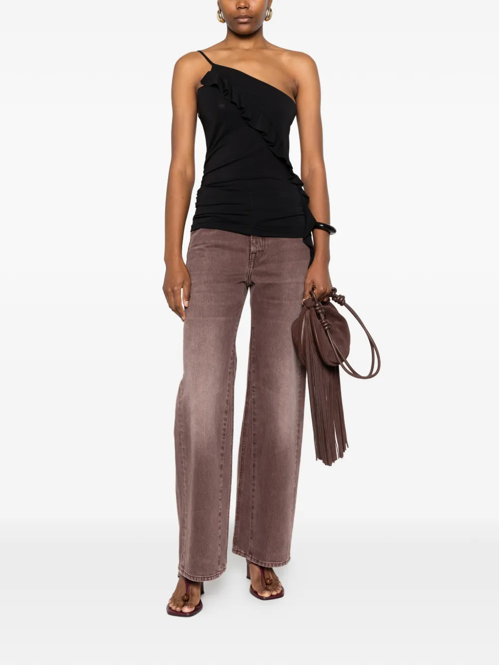 PINKO Asymmetrische top Zwart
