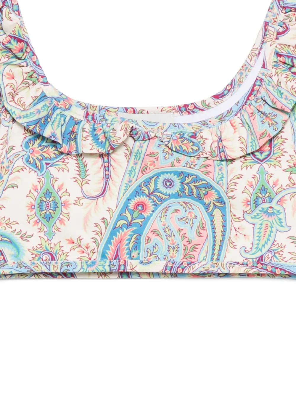  Etro Kids Ruffled Paisley Print Swimwear - Neutrals 