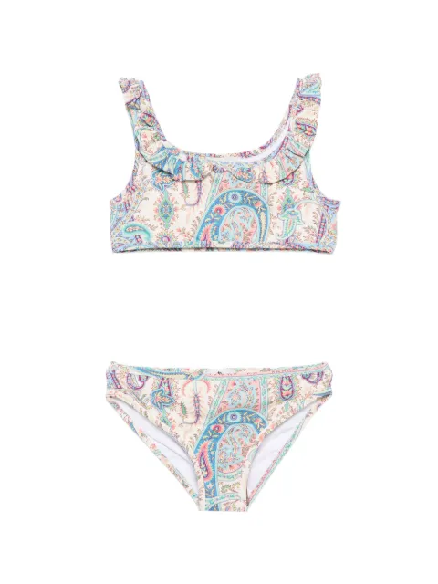ETRO KIDS ruffled paisley print swimwear