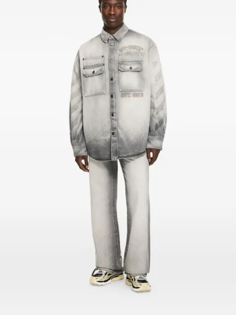 Off-White Diagonal Embroidery slim-fit jeans