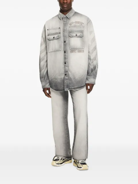 Off-White Diagonal Embroidery slim-fit jeans