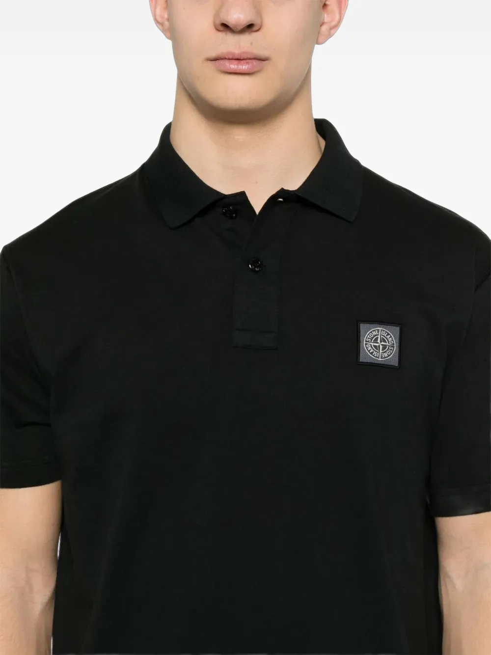 Stone Island Poloshirt met korte mouwen Zwart