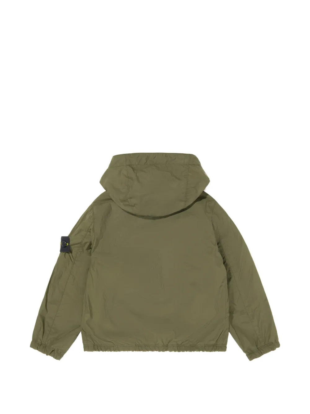  Stone Island Junior Hooded Logo-patch Jacket - Green 