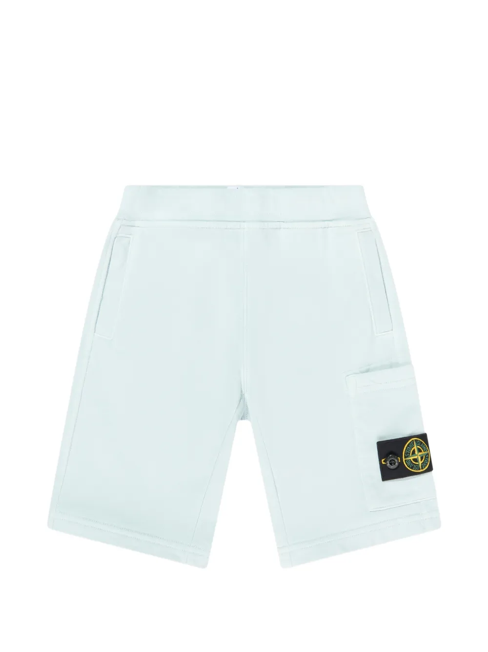 Stone Island Junior Compass-patch shorts - Blu