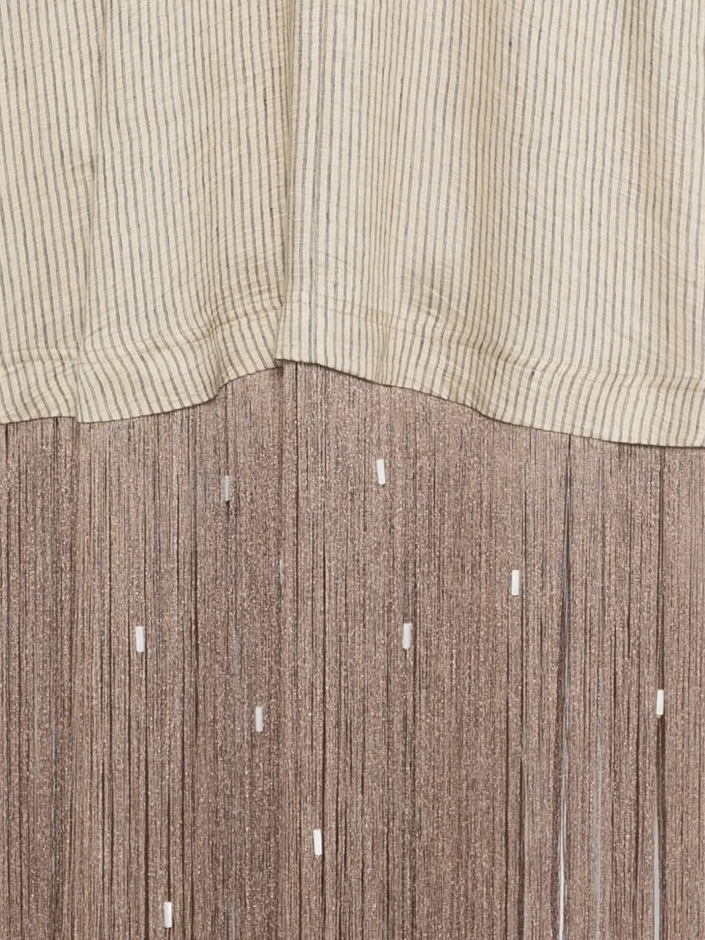  Alysi Striped Fringed Maxi Dress - Neutrals 