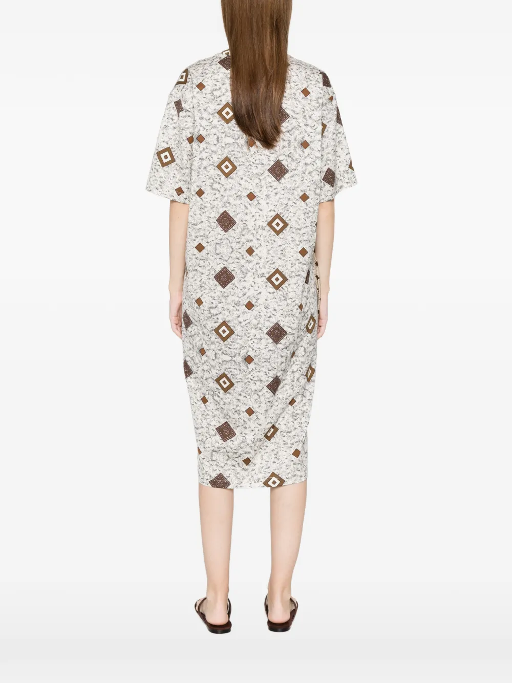 Geometric-Print T-Shirt Dress