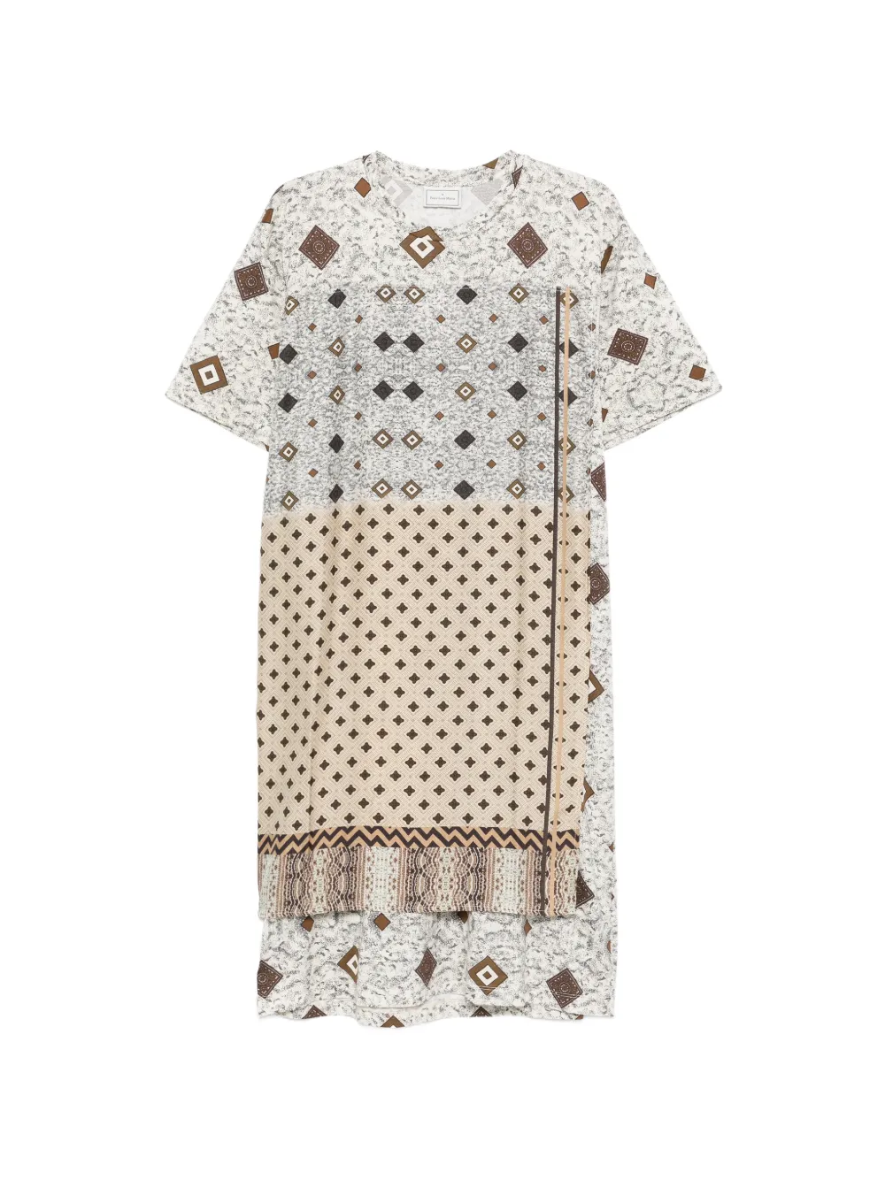 Pierre-Louis Mascia Abito modello T-shirt con stampa - Bianco