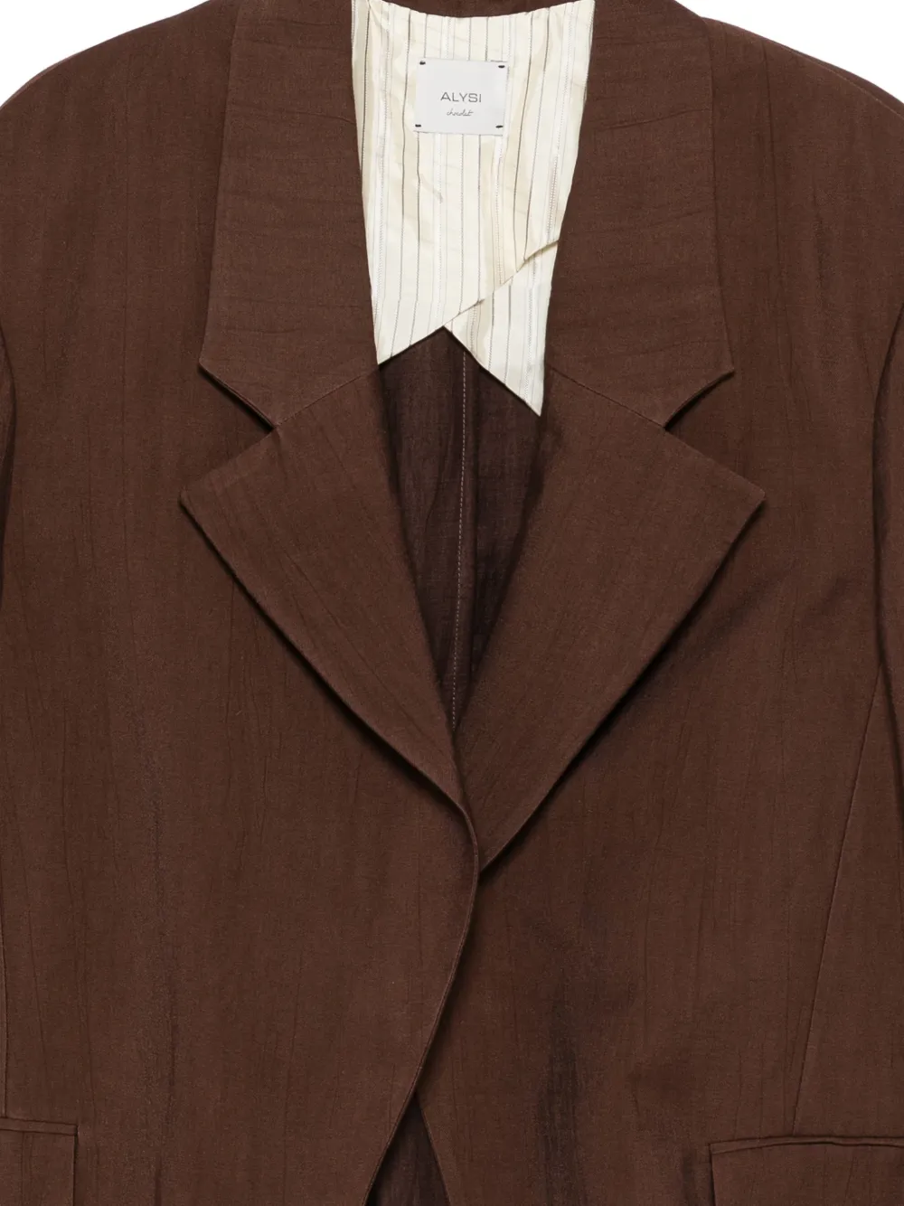  Alysi Collared Pocket Jacket - Brown 