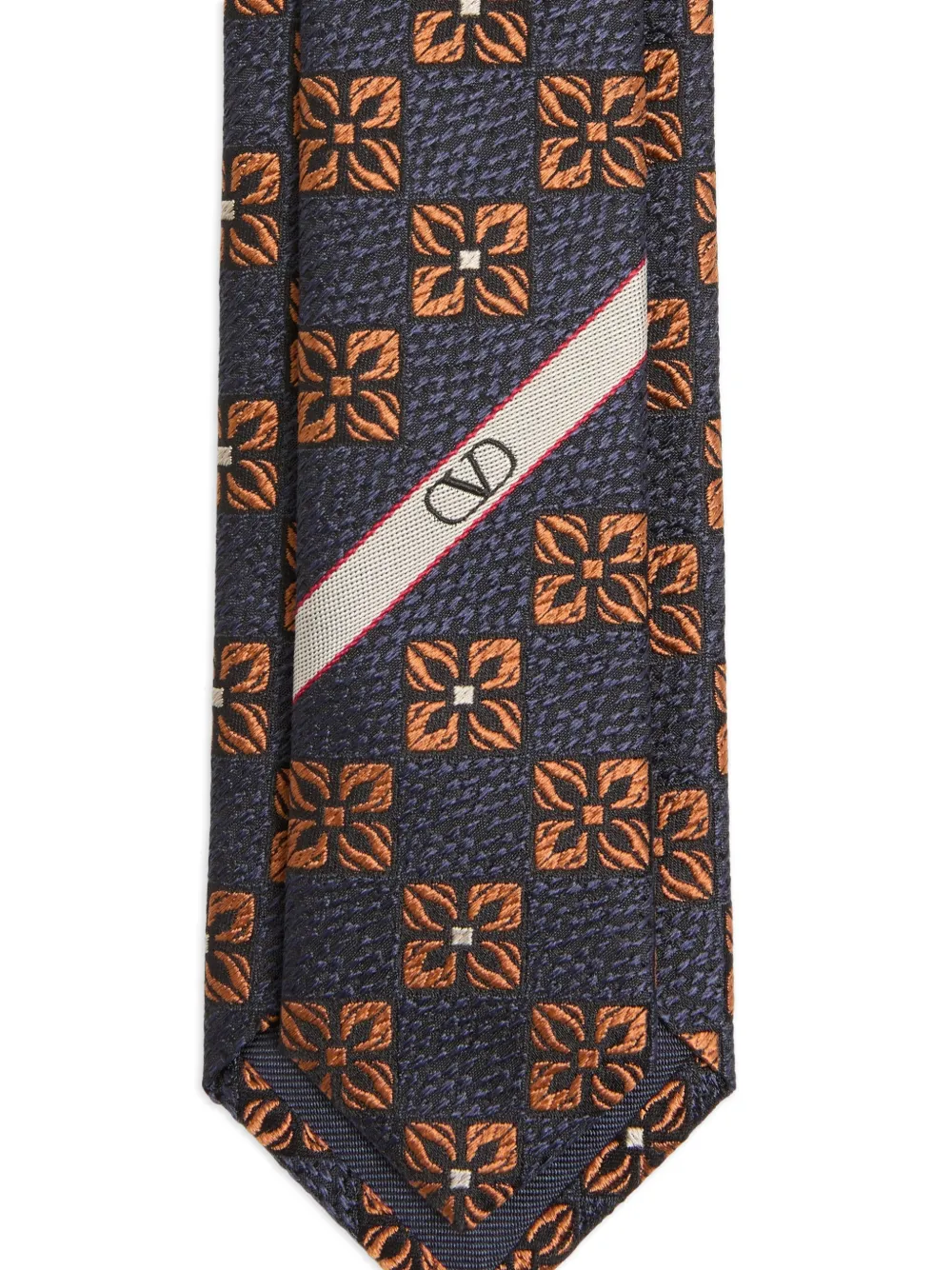 Valentino Garavani Valentie zijden jacquard stropdas met design Blauw