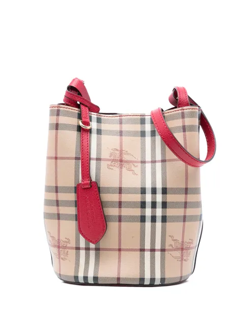 Burberry Pre-Owned bolsa buscket Lorne de lona Haymarket Check 2000-2017