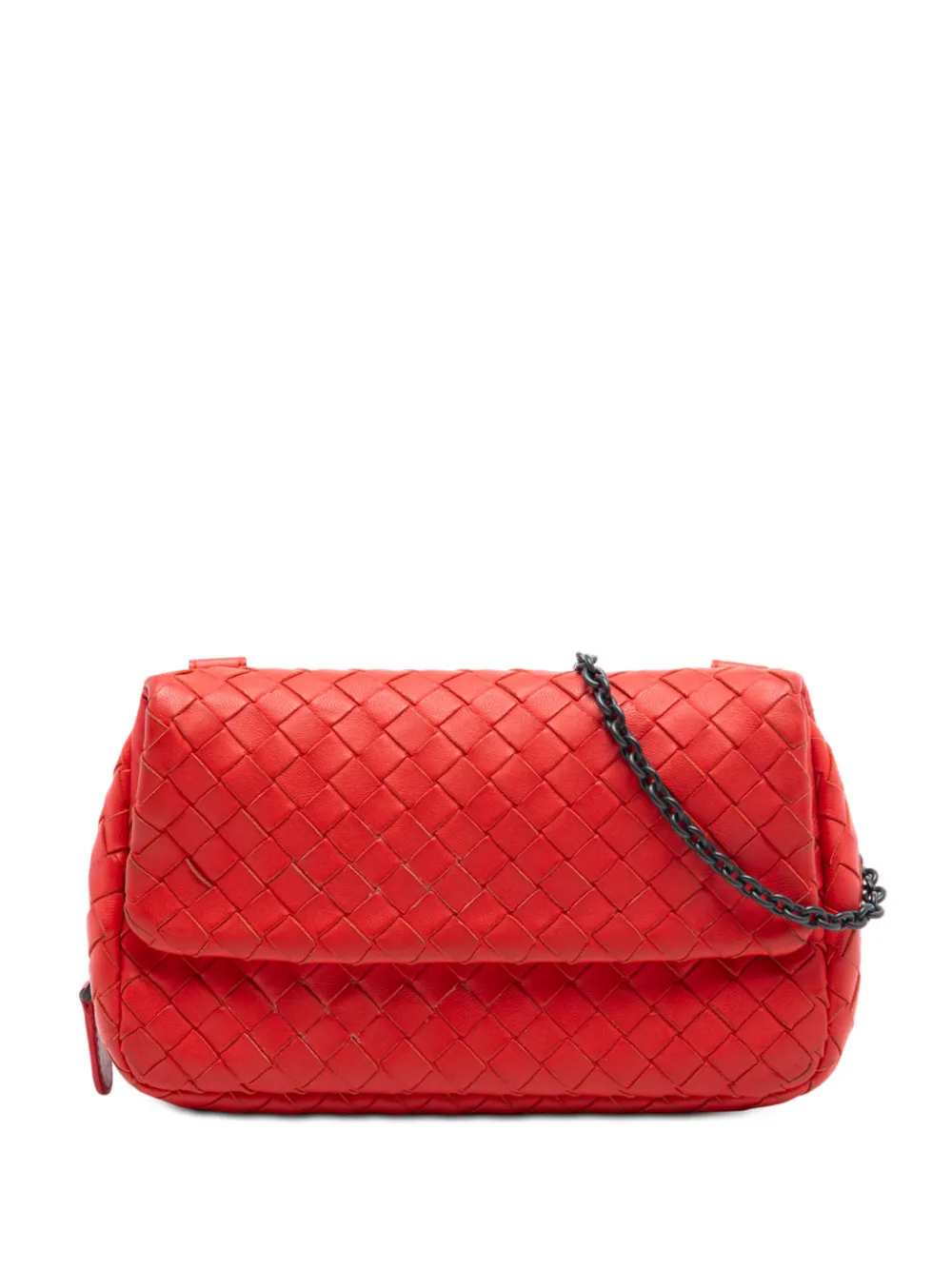 Bottega Veneta Pre-Owned 2012-2024 Mini Nappa Intrecciato Expandable Chain Flap crossbody bag - Rosso