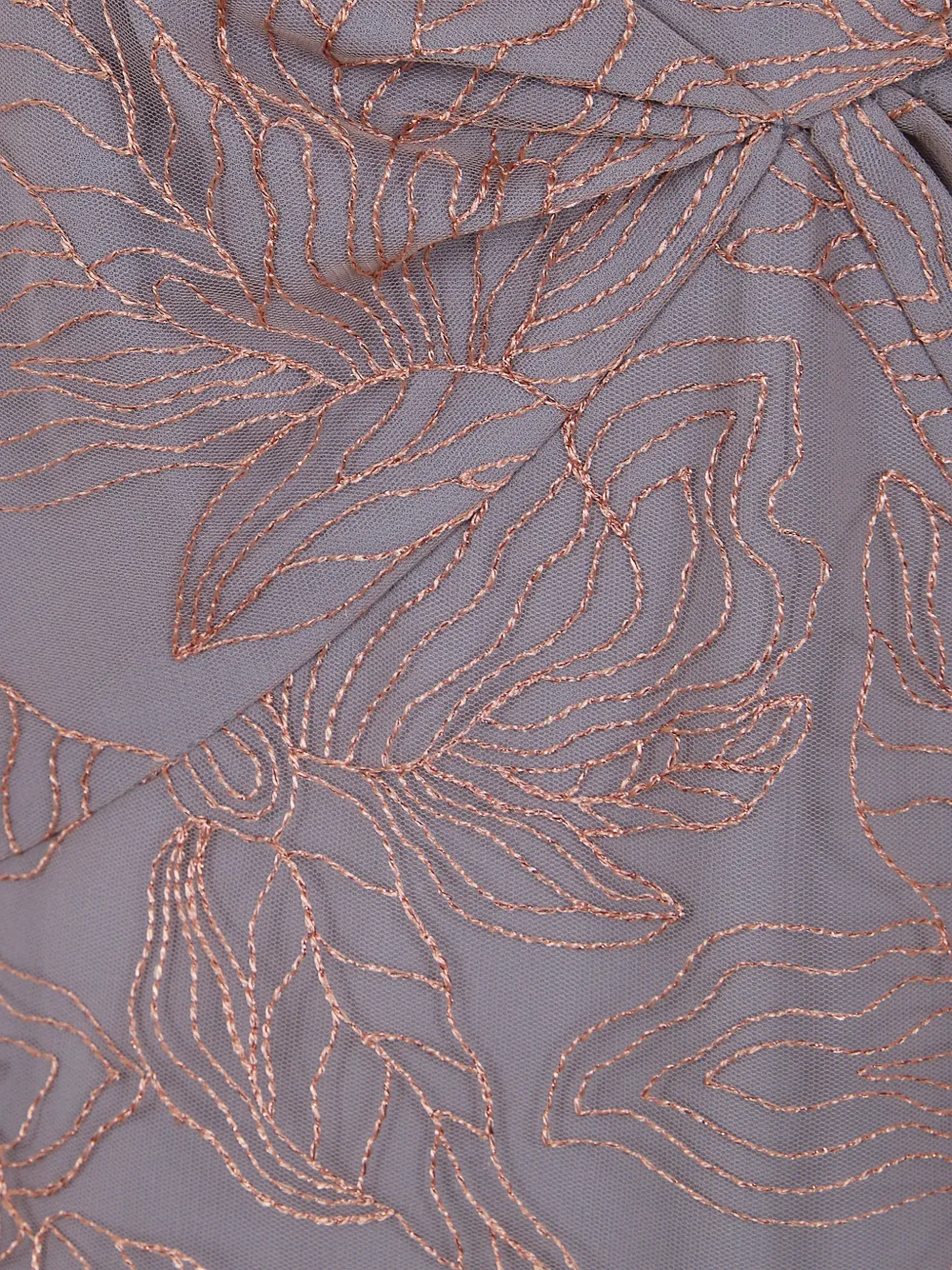 Emporio Armani Maxi-jurk met geborduurde bloemen Bruin