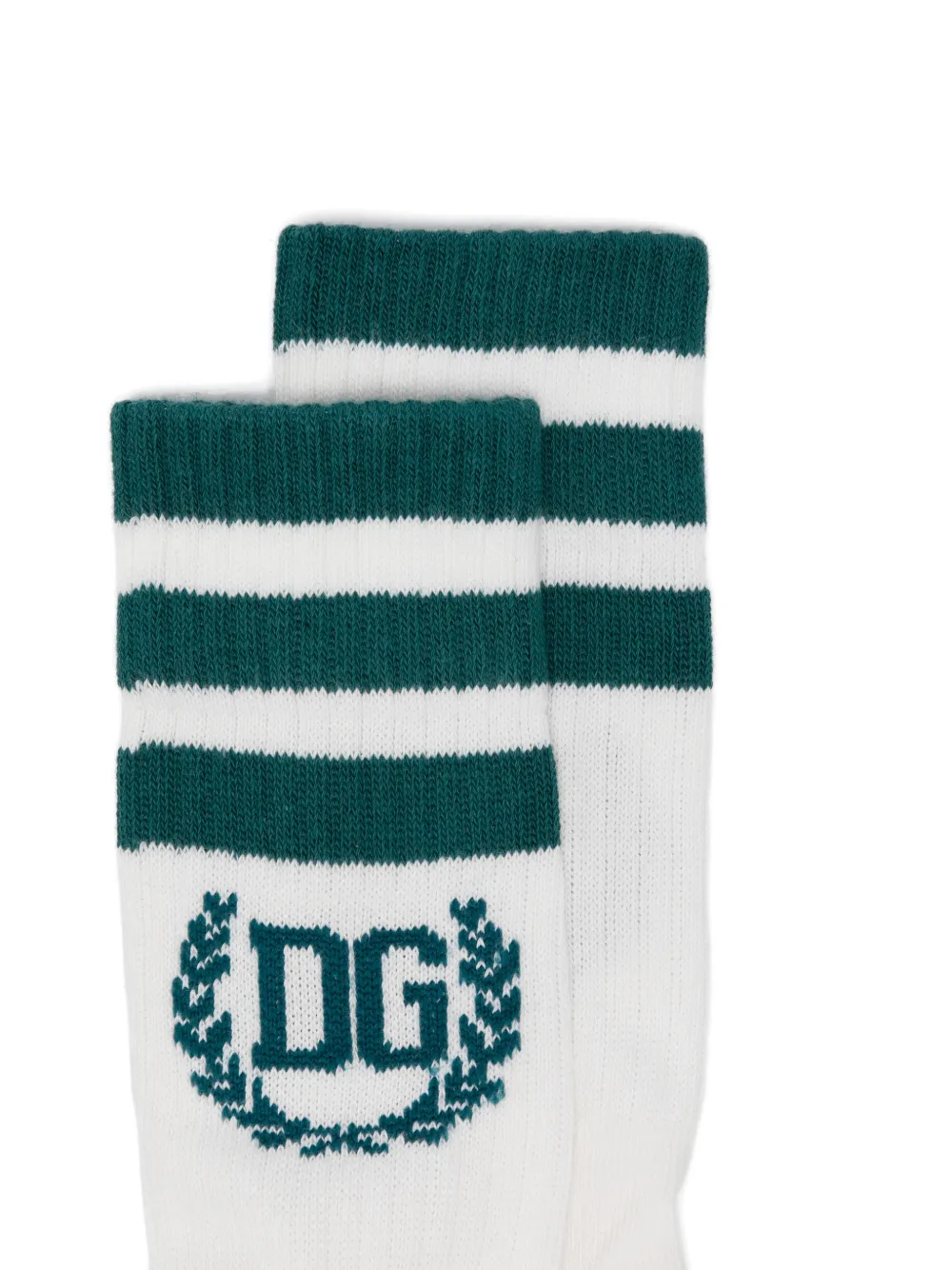 striped logo socks