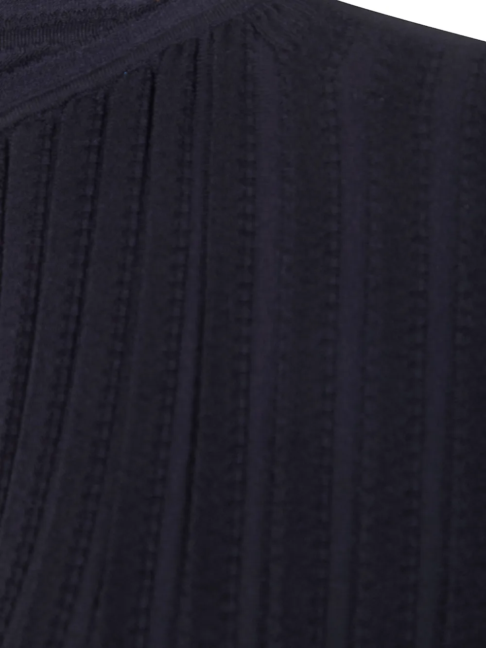 Emporio Armani Geribbelde geplooide jurk Blauw