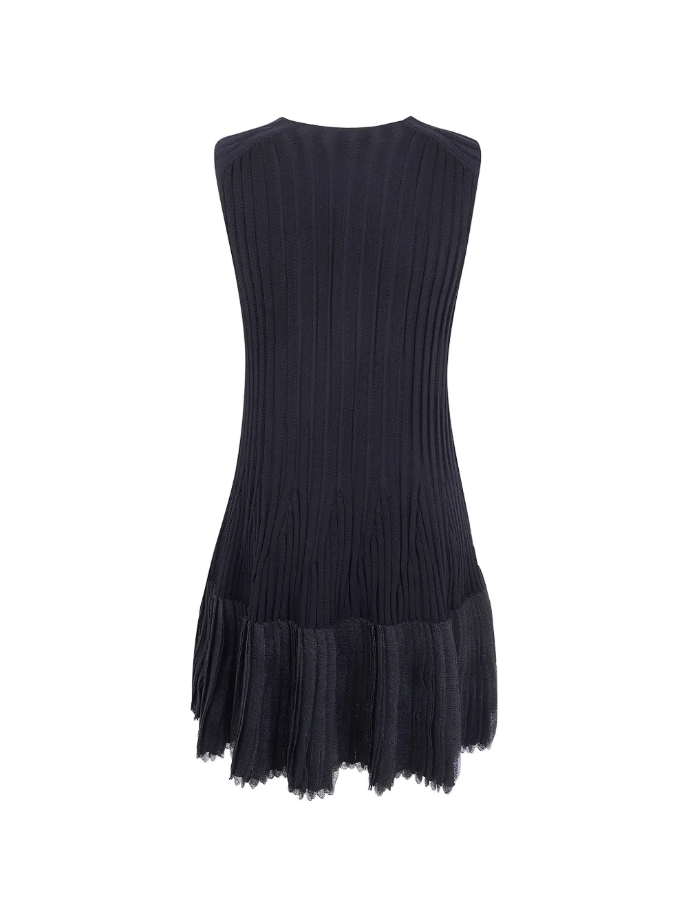 Emporio Armani Geribbelde geplooide jurk Blauw