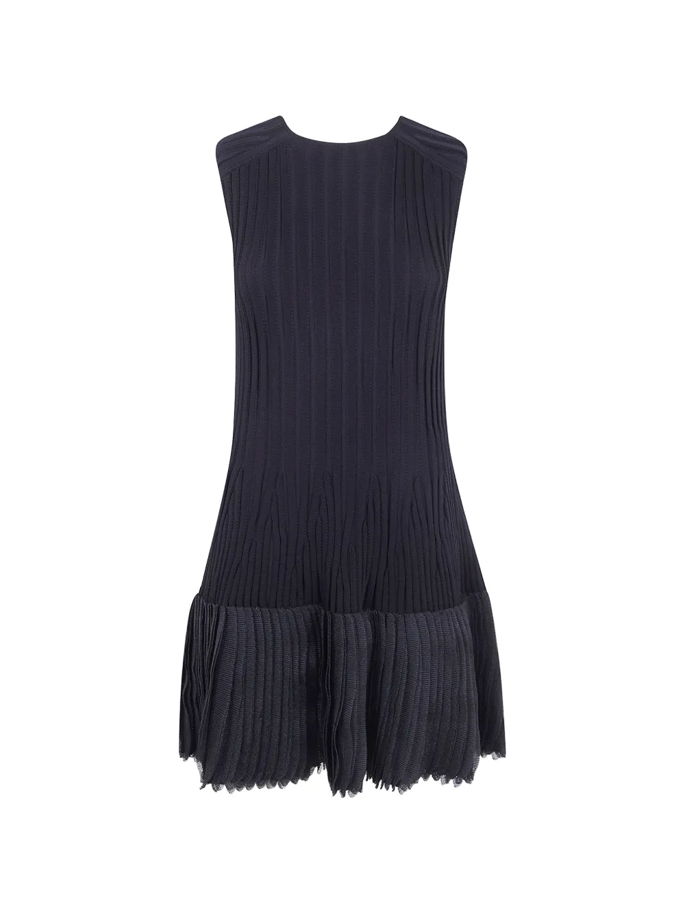 Emporio Armani ribbed pleated dress - Blu