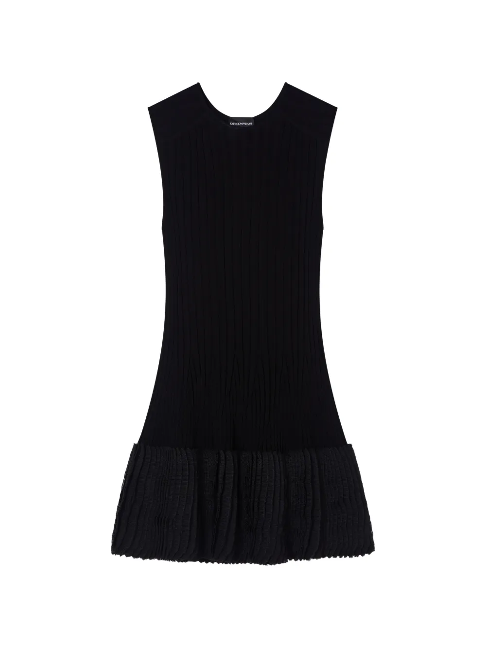 Emporio Armani Geribbelde geplooide jurk Blauw