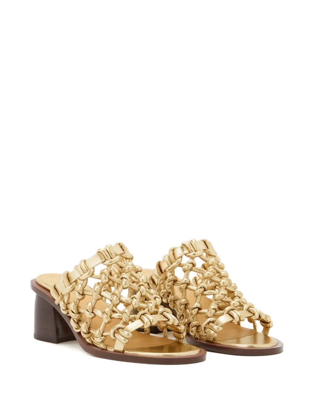 ODISSI Nour sandalen met gevlochten wreef Goud