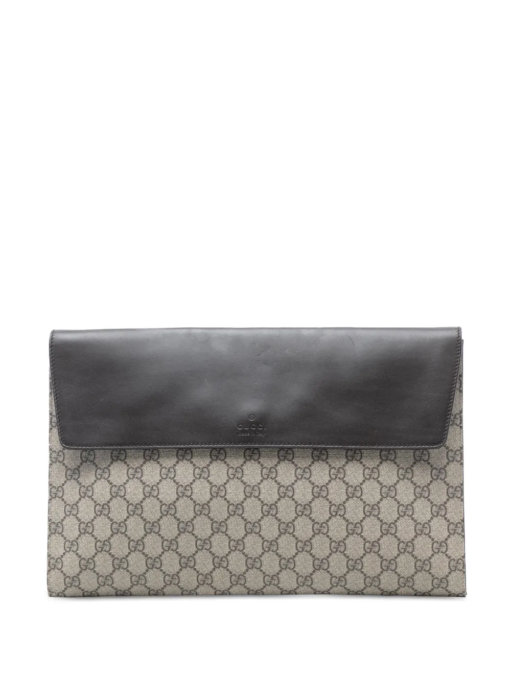 Gucci Pre-Owned 2016-2025 GG Supreme Envelope clutch bag - Marrone