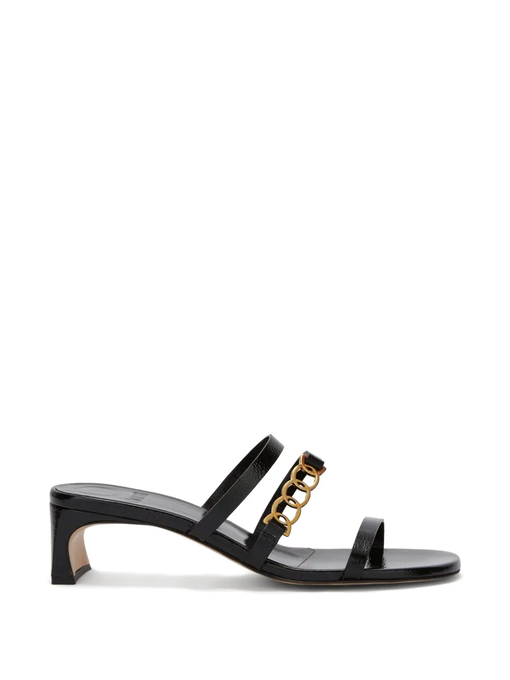 ODISSI Juliet leren sandalen met bandje Zwart