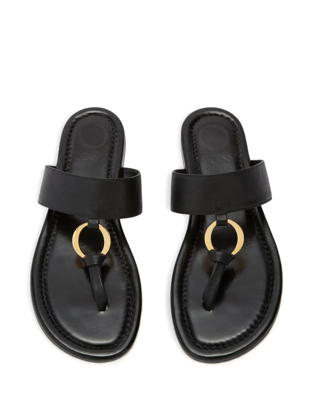 ODISSI Olivia sandalen met ringdetail Zwart