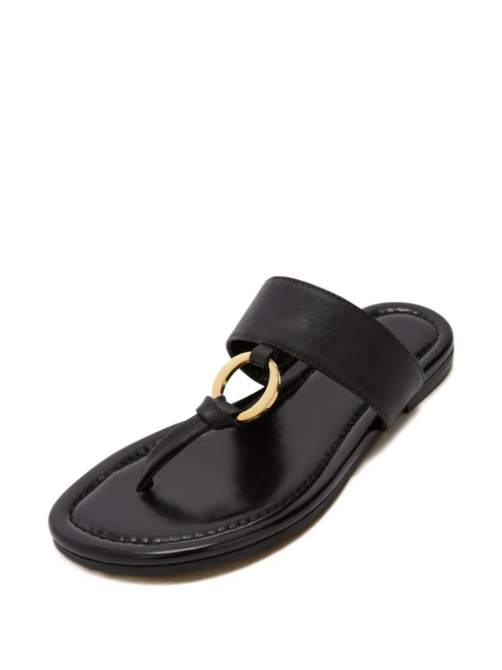 ODISSI Olivia sandalen met ringdetail Zwart