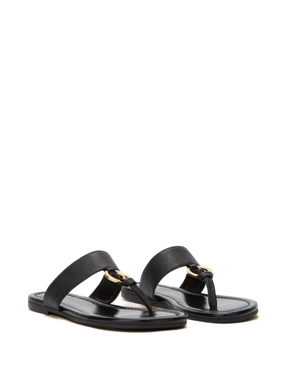 ODISSI Olivia sandalen met ringdetail Zwart