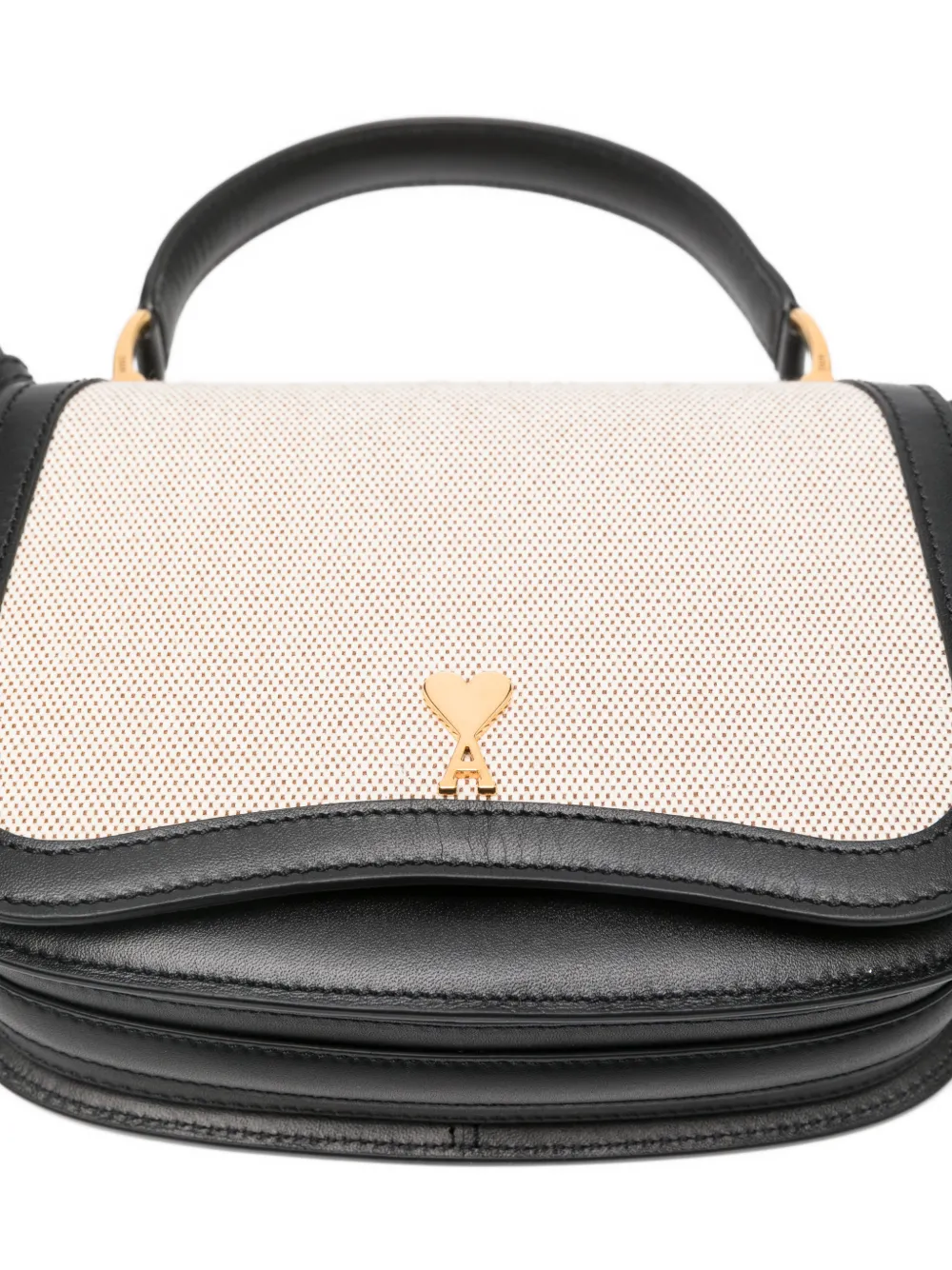 AMI Paris Shopper met handgreep detail Beige