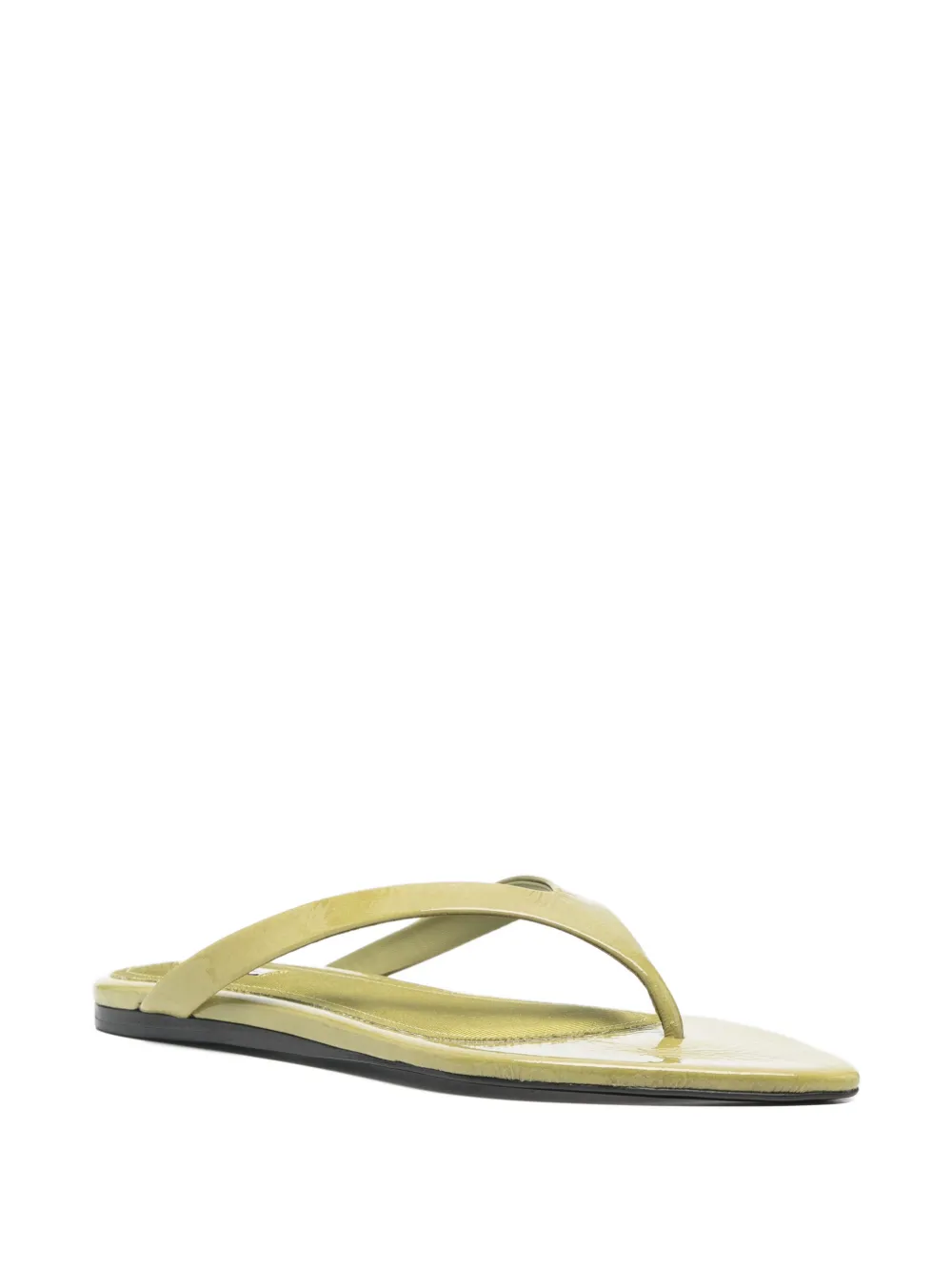 AMI Paris leather flat sandals Groen