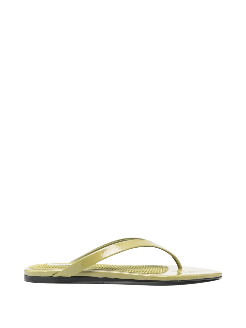 AMI Paris leather flat sandals Groen