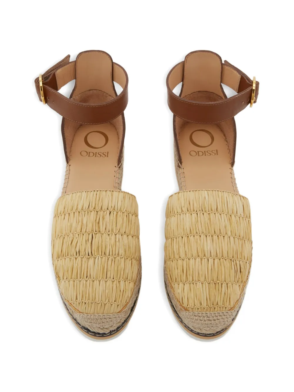 ODISSI Lily espadrilles met ronde neus Beige