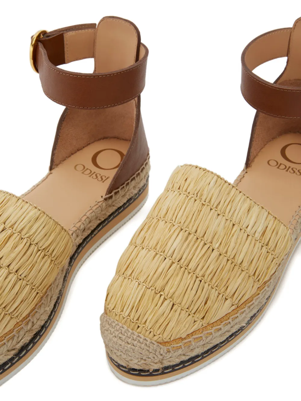 ODISSI Lily espadrilles met ronde neus Beige