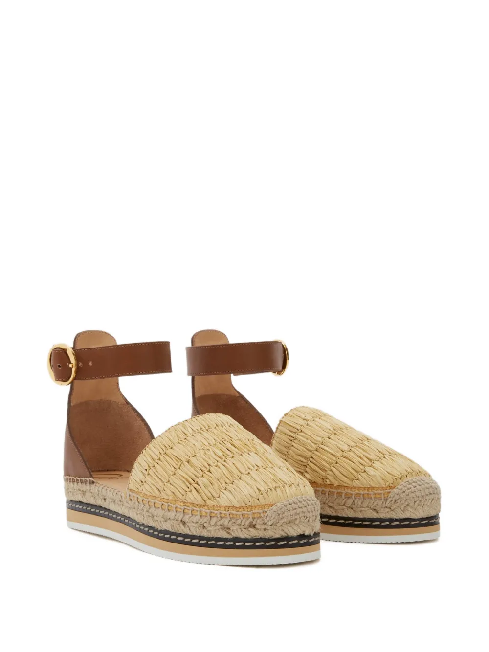 ODISSI Lily espadrilles met ronde neus Beige