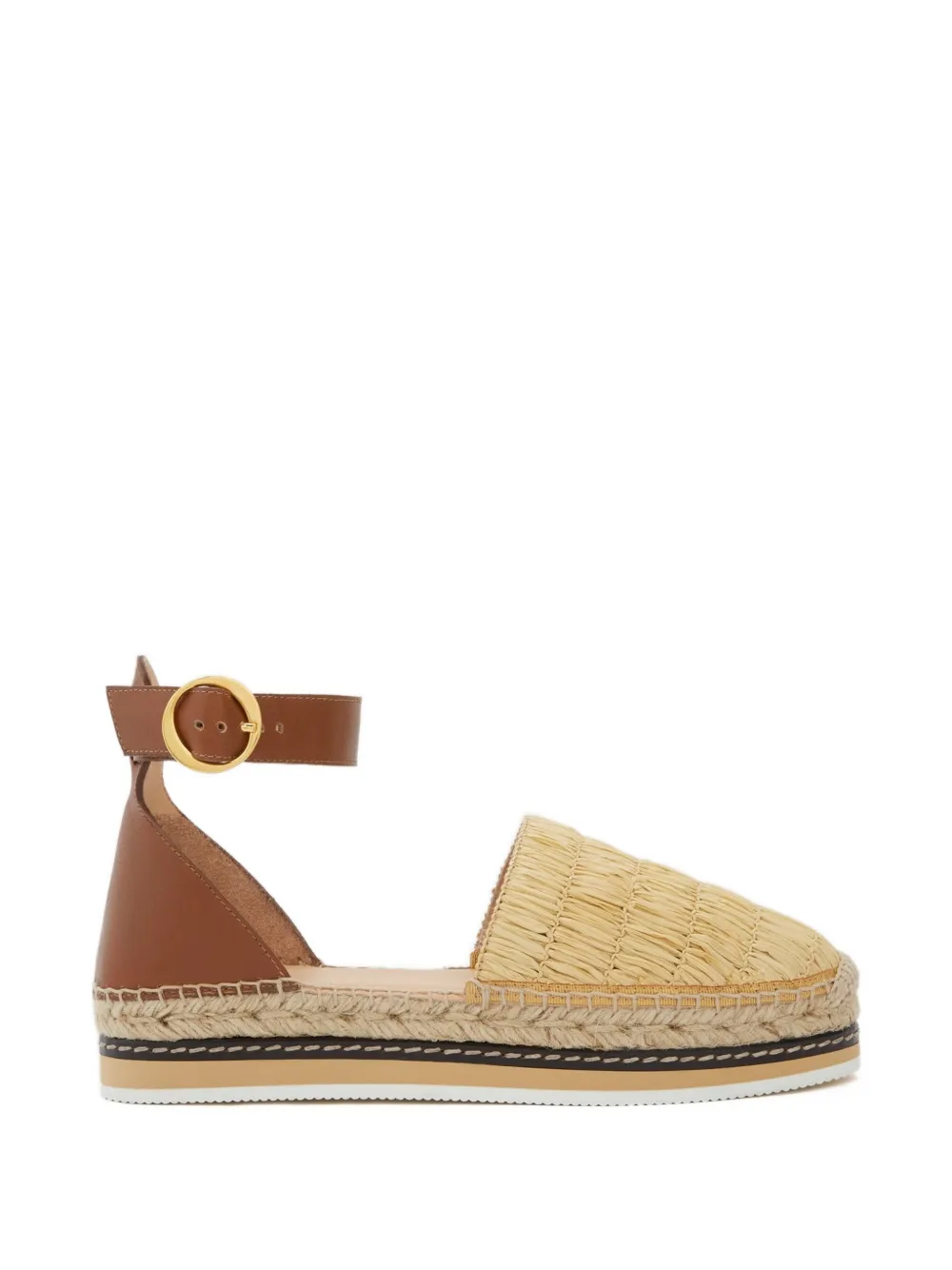 ODISSI Lily espadrilles met ronde neus Beige
