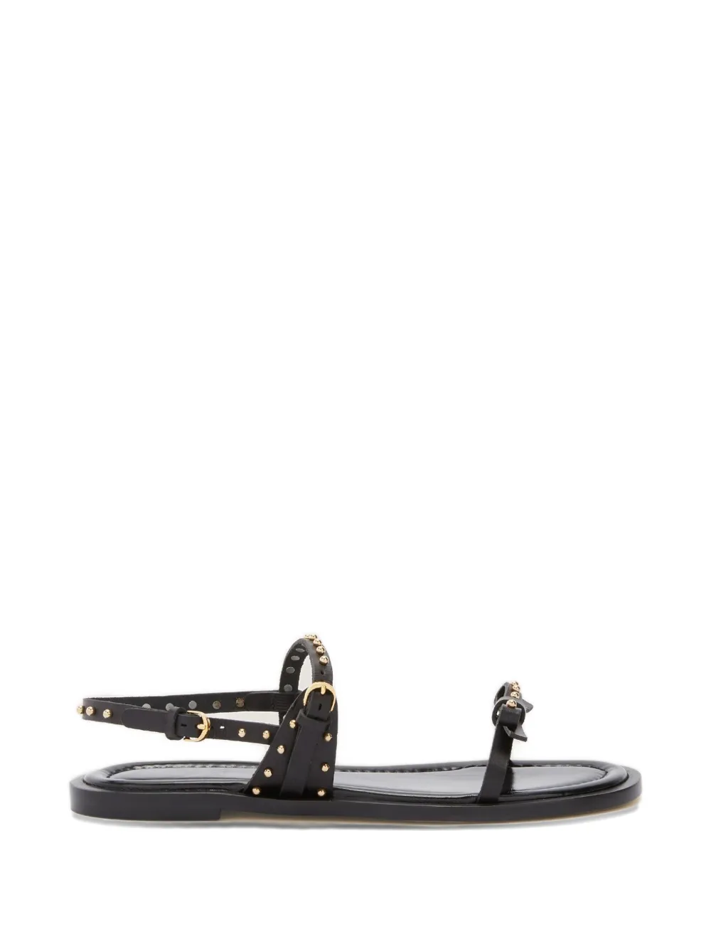 Odissì Jackie bow-detail leather sandals - Nero