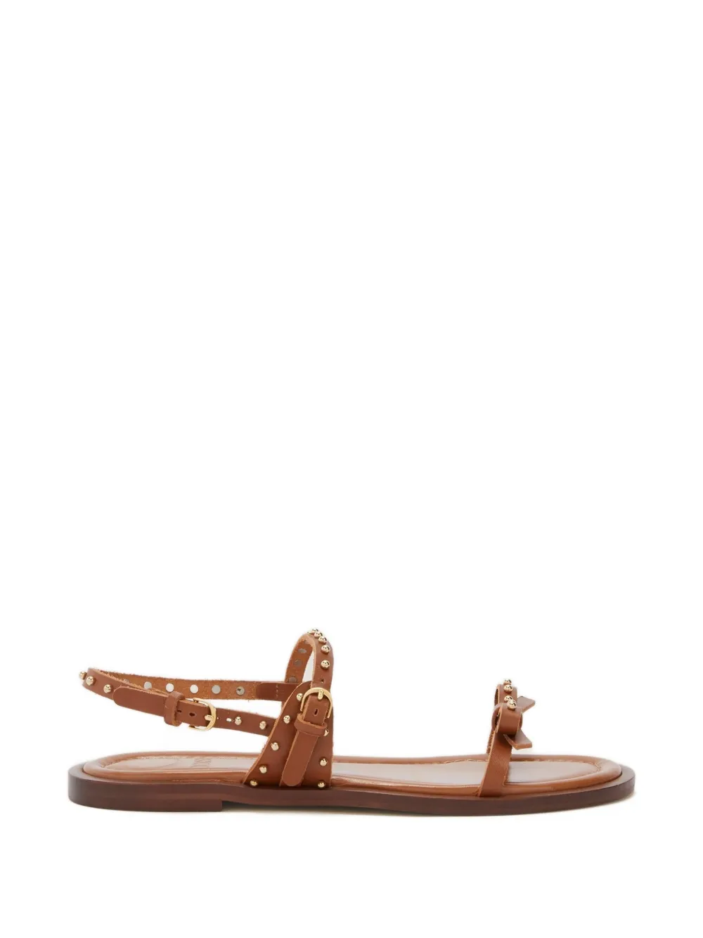 Odissì Jackie bow-detail leather sandals - Marrone