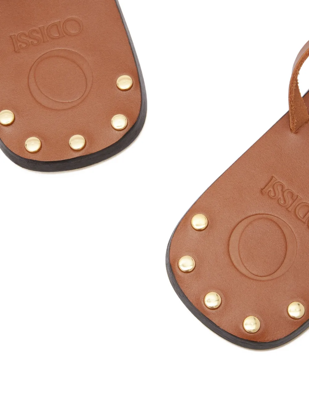 ODISSI Fara leren sandalen Bruin