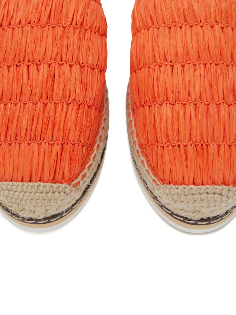 ODISSI Lily espadrilles met ronde neus Oranje