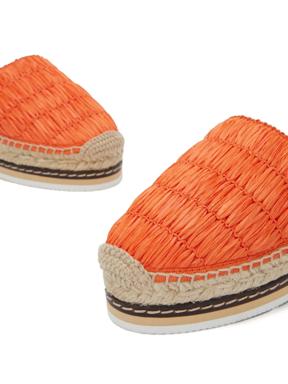 ODISSI Lily espadrilles met ronde neus Oranje