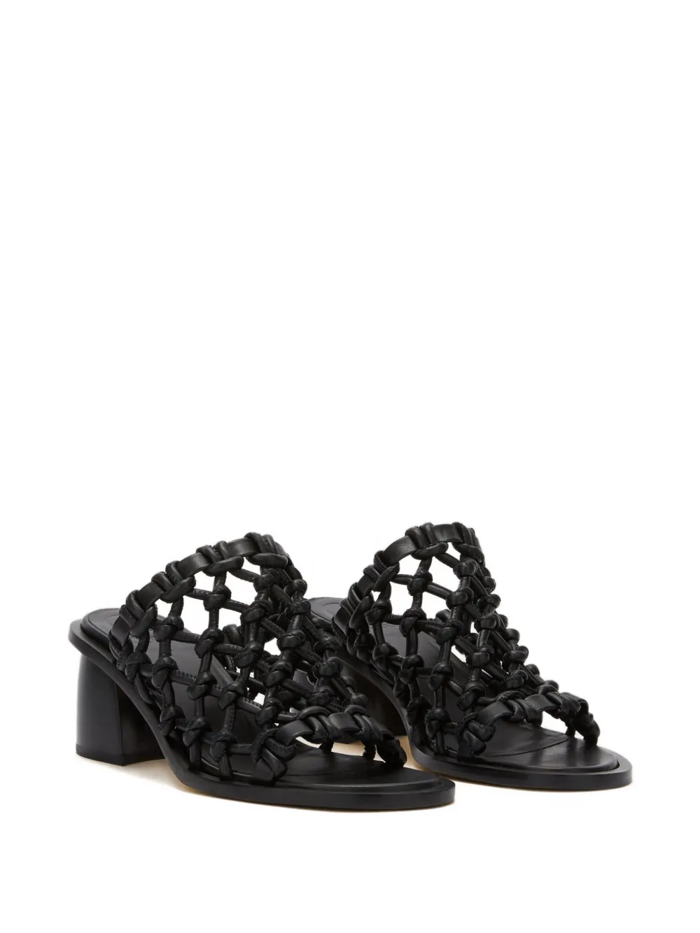 ODISSI Nour sandalen met gevlochten wreef Zwart