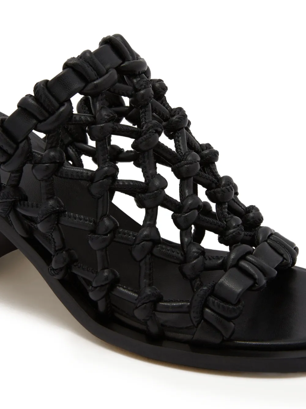 ODISSI Nour sandalen met gevlochten wreef Zwart