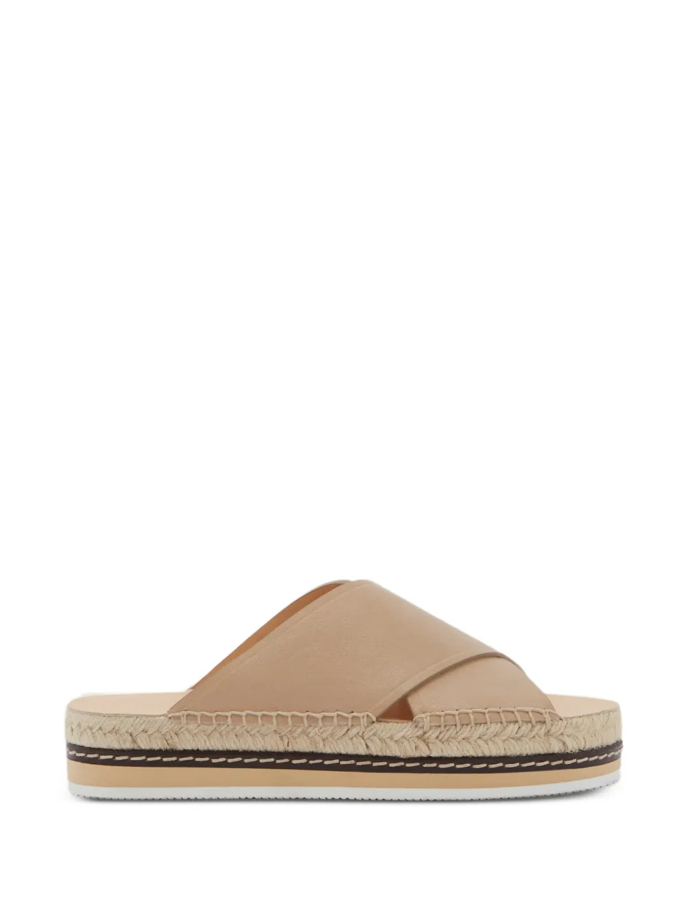 ODISSI Lily espadrilles met gekruist detail Beige
