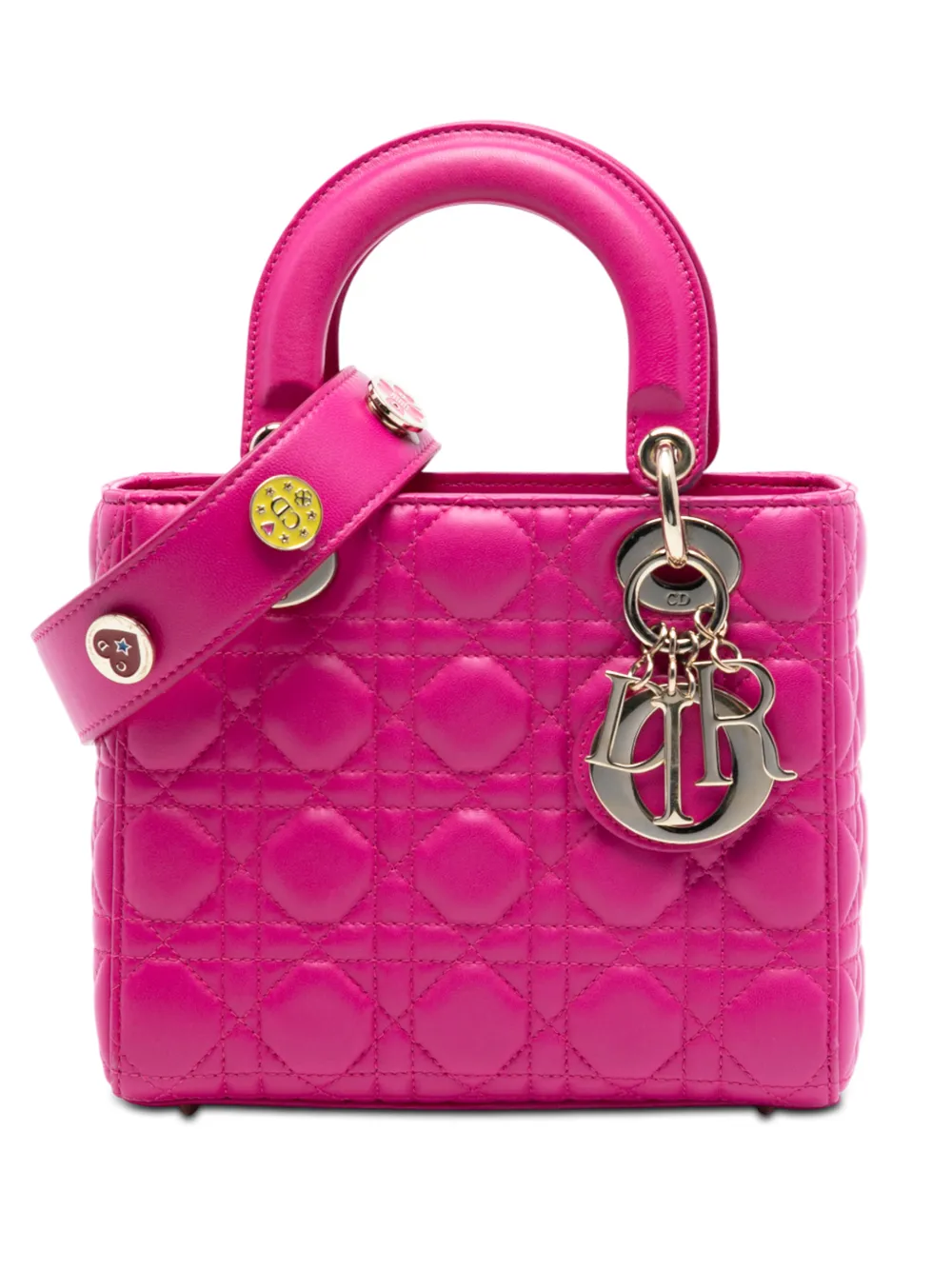 Christian Dior Pre-Owned 2018 Small Lambskin Cannage My ABCDior Lady Dior satchel - Pink