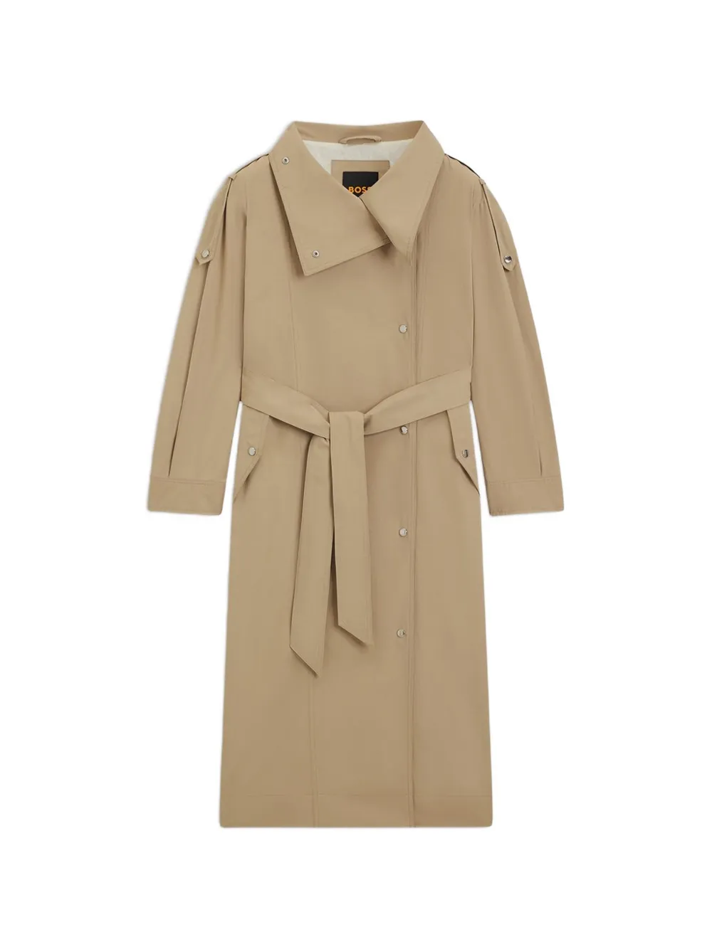 Hugo Boss Clarina Belt Coat In Neutral