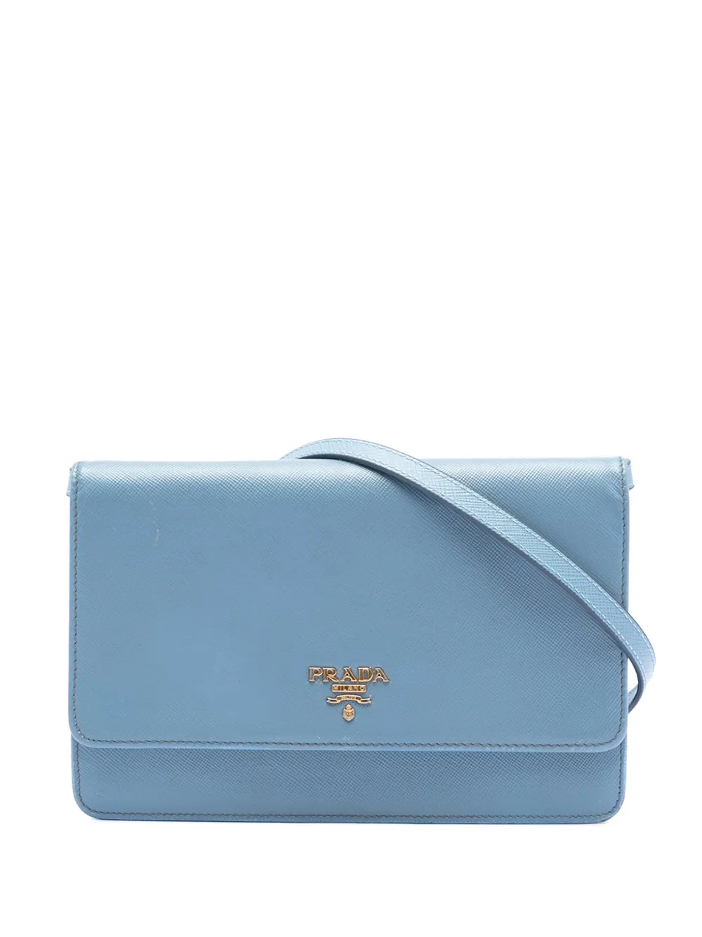 Prada Pre-Owned 2000-2013 Saffiano Wallet on Strap crossbody bag - Blu